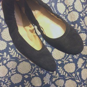 Vintage J. Crew black crushed velvet ballet flats (women's size 9)